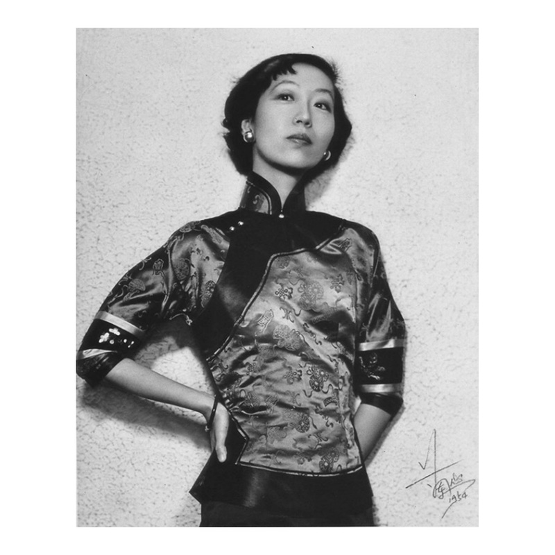 Black and white autographed photo of Eileen Chang